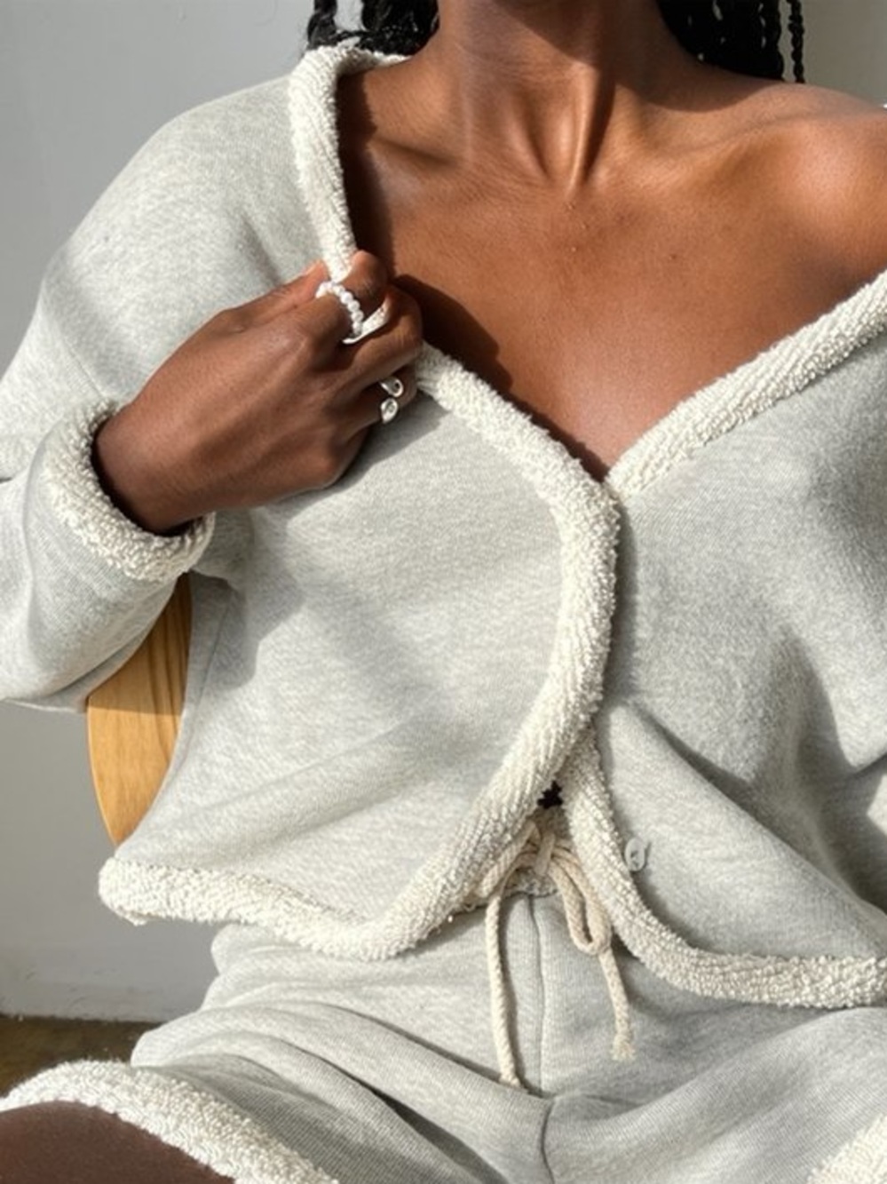 DONNI. Poodle Cardi - Heather